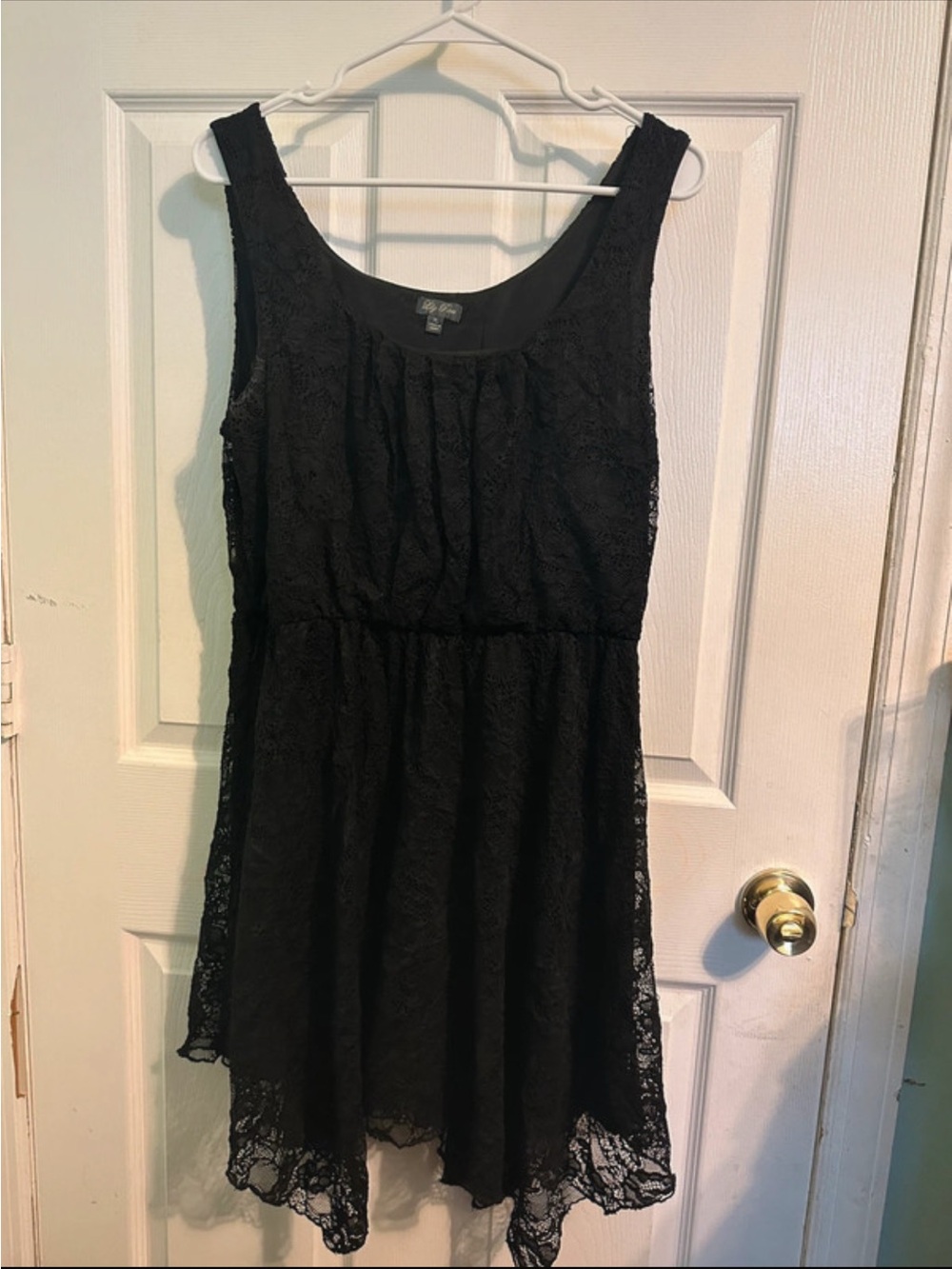 Lily Rose Black Lace Mini Dress